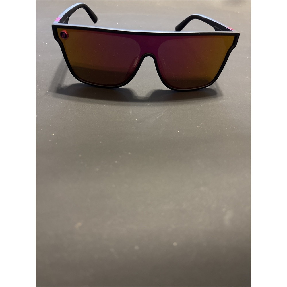 Blenders Midnight Emma Polarized Shield Sunglasses Red Mirror Black Frame